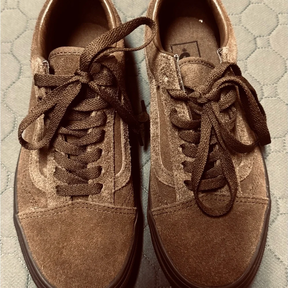 Vans Brown Suede Old Skool Sneakers with Black Soles